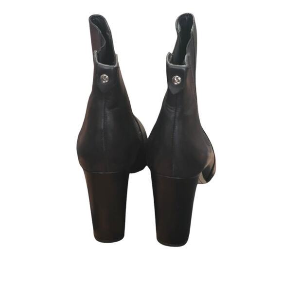 Sam Edelman Case Black Leather Slip On Boot Ankle Womens 9 - Picture 3 of 7